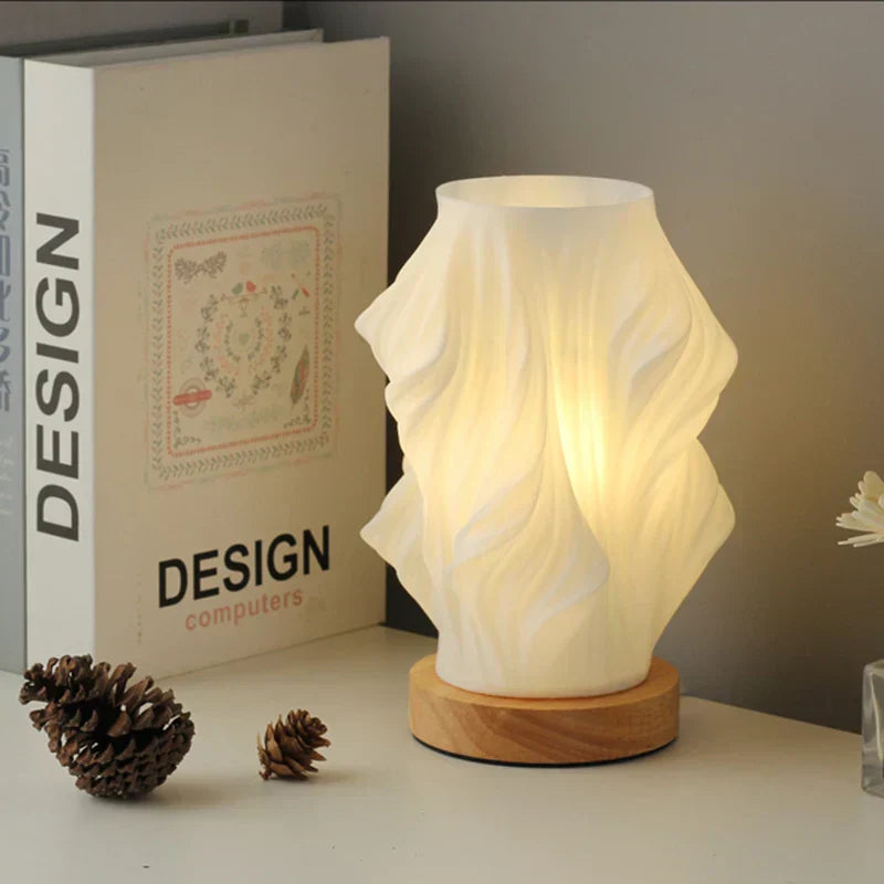 Bellarme - A reliable table lamp with a wavy shade design