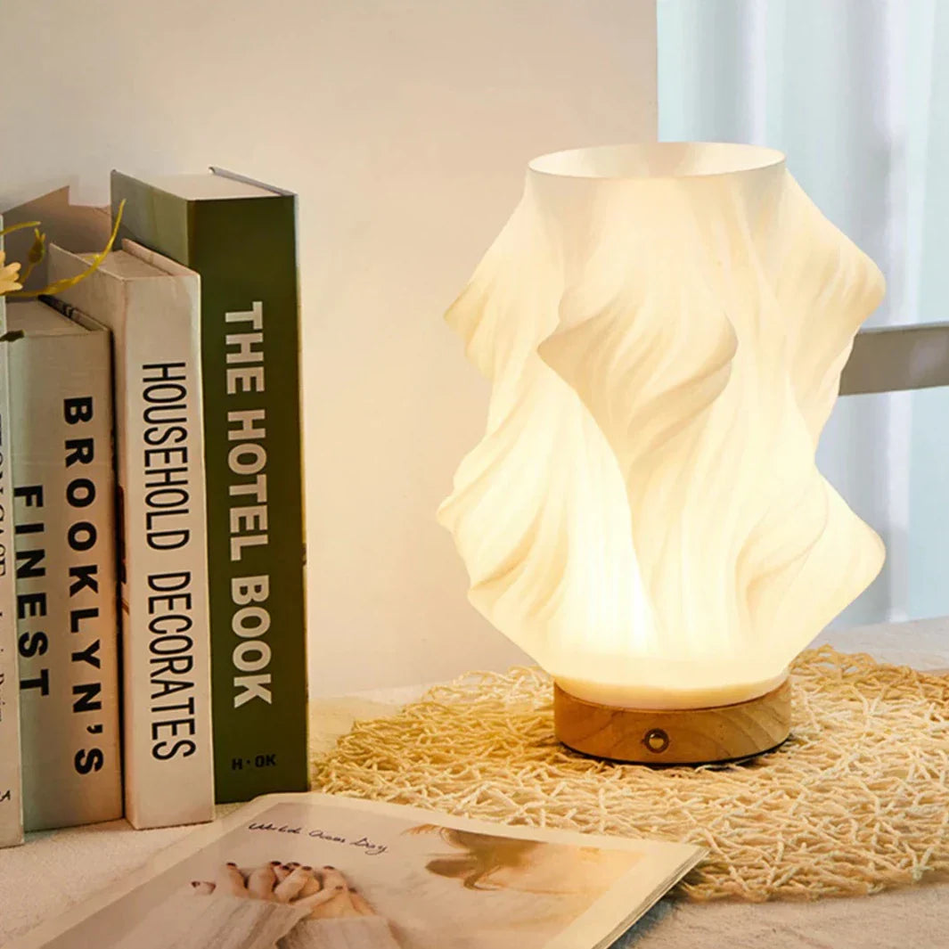 Bellarme - A reliable table lamp with a wavy shade design