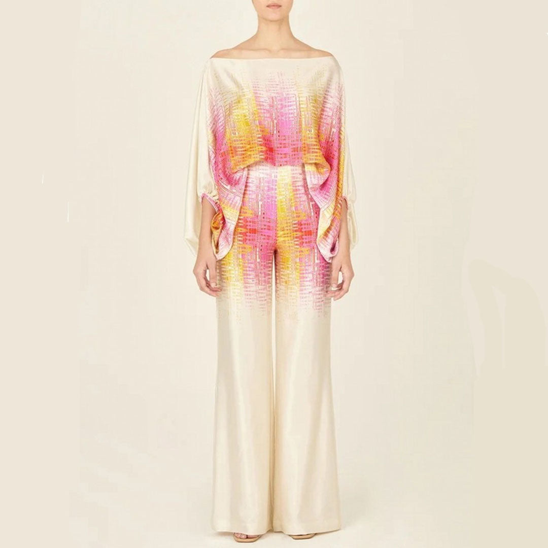 Taz - Urban Print Off-the-Shoulder Women's Pant Set