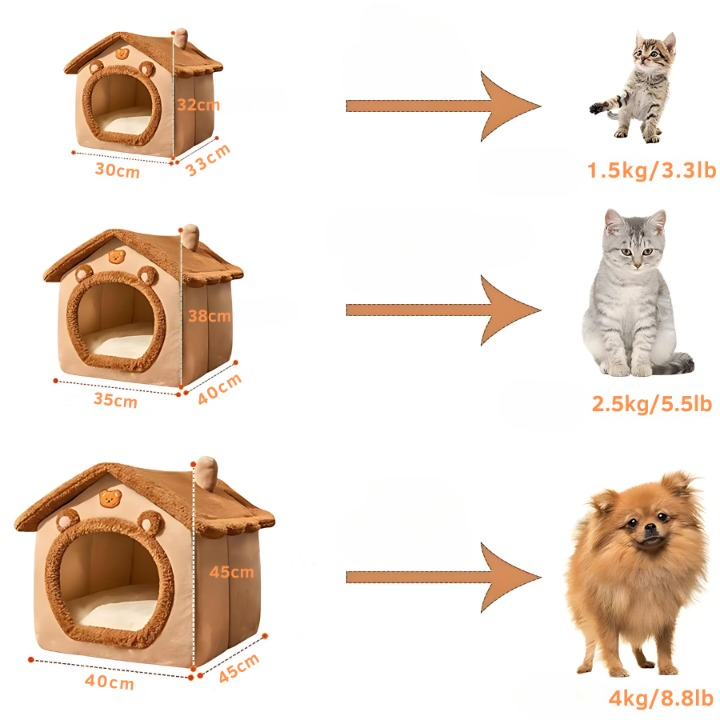 Soft and Washable Pet House - Paw Heaven