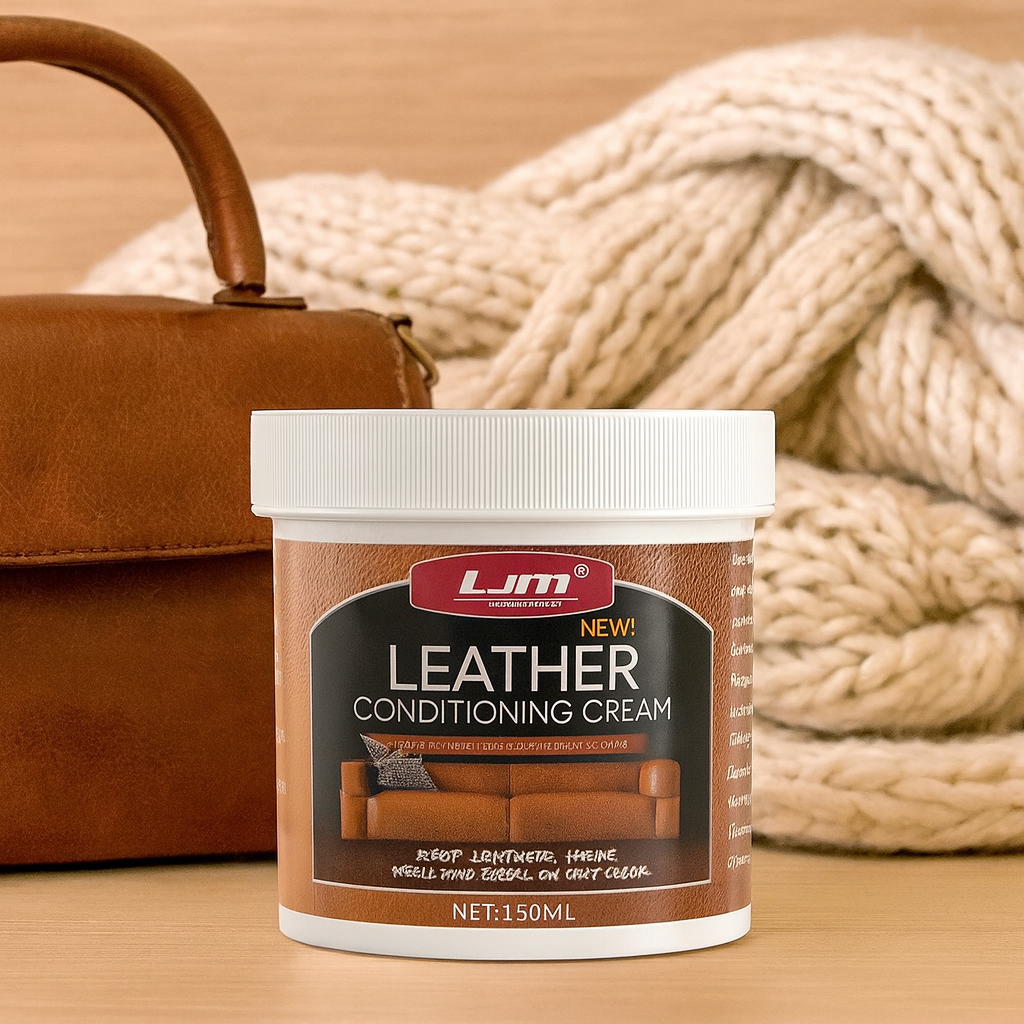 Pure Gloss | Leather Care Set with Polishing Sponge for Shoes, Bags, Car Seats, and Jackets