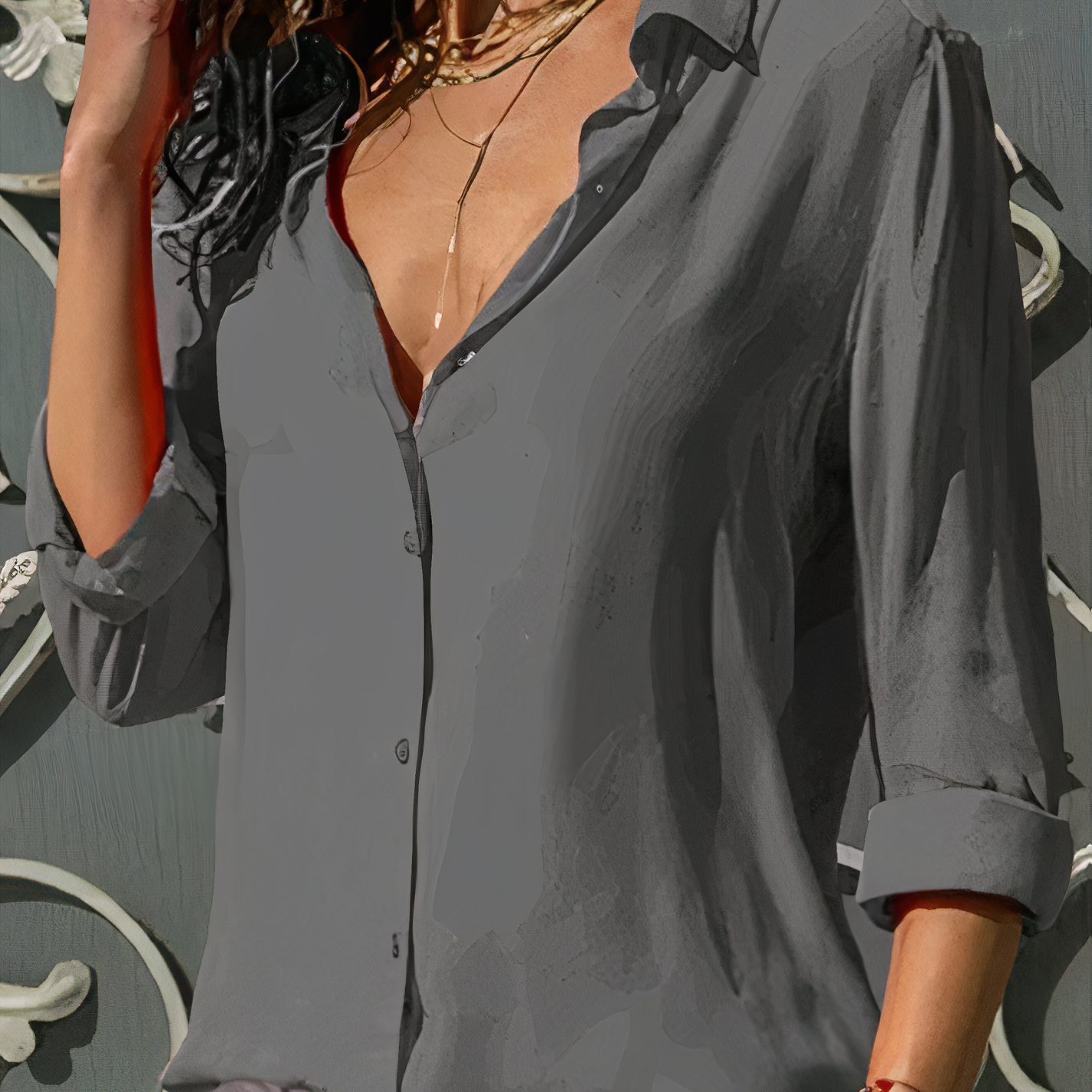 ヴィクトリア - エレガントなシフォンブラウス