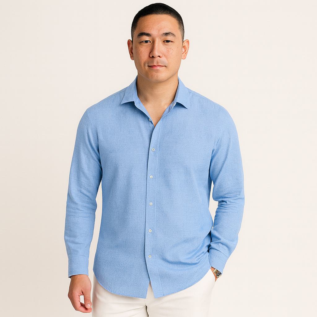 Ross-Amsterdam long-sleeved linen shirt