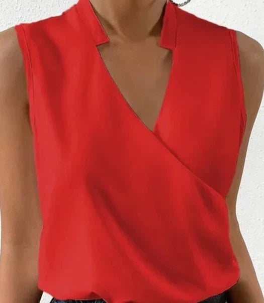 Anika - Elegant Solid Sleeveless Top