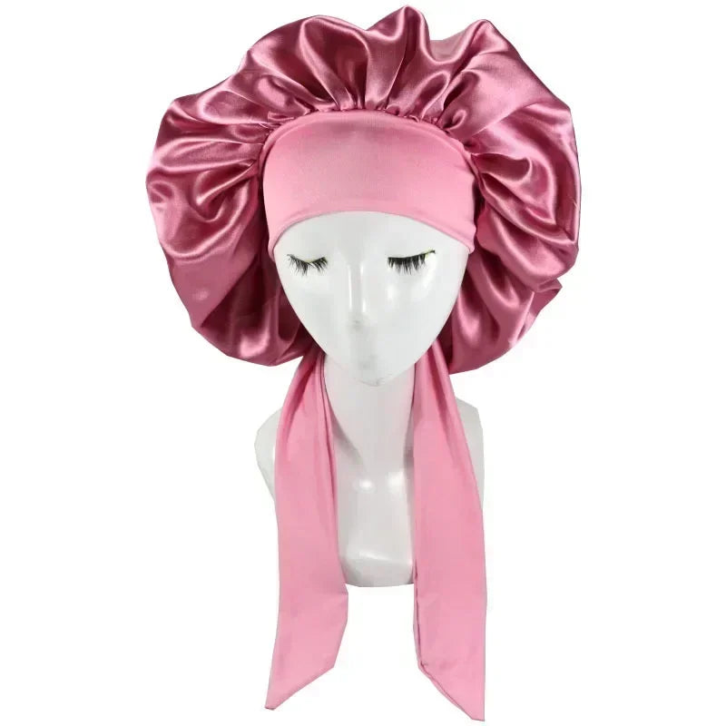 Waterproof Adjustable Satin Sleepwear Hair Cap