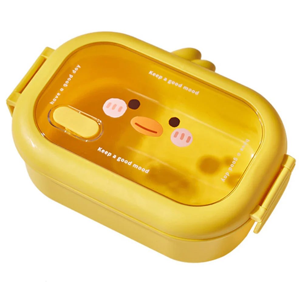 キッズスクール用かわいい弁当箱 密閉式ポータブル食品容器