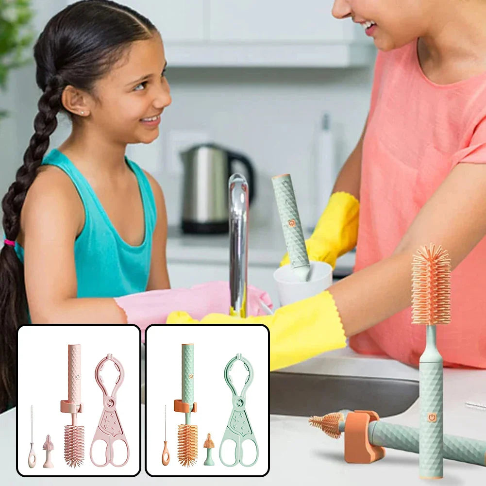 Clean Brush Rotating Electric Bottle Cleaner for Easy Cleaning