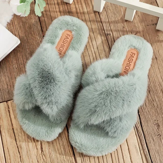 Akira - Plush, Non-Slip Flat Slippers