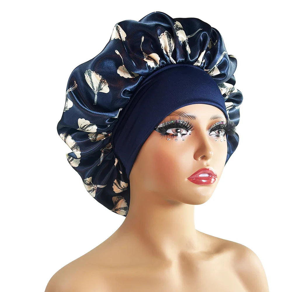 Women's floral nightcap