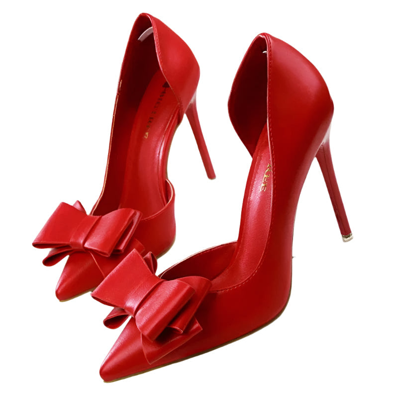 Natalia – Elegant high heel pumps with ribbon