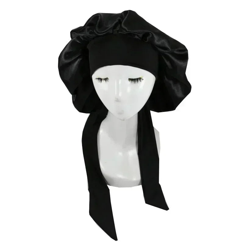 Waterproof Adjustable Satin Sleepwear Hair Cap