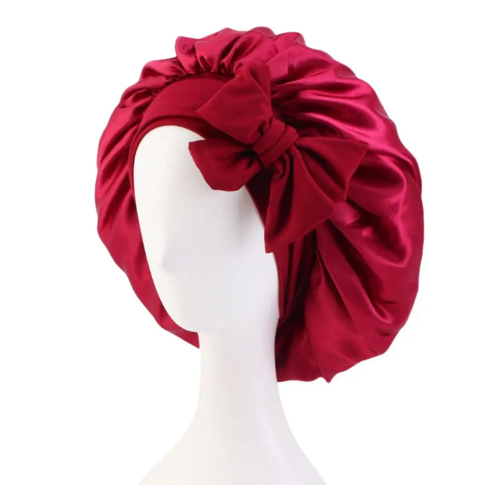 Silk sleeping cap with satin headband