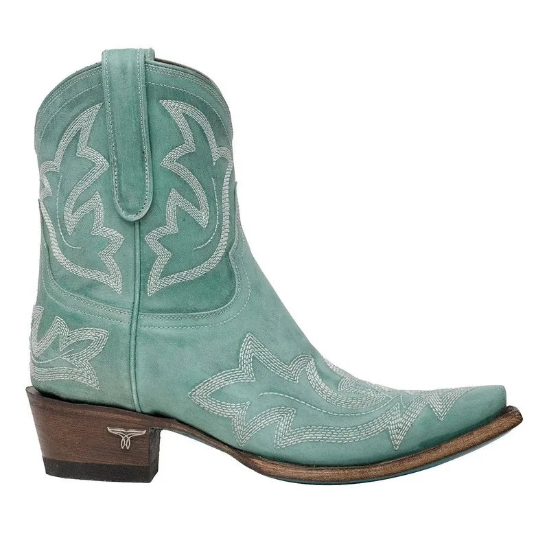 Nanami - Relaxed Non-Slip Embroidered Cowboy Boots