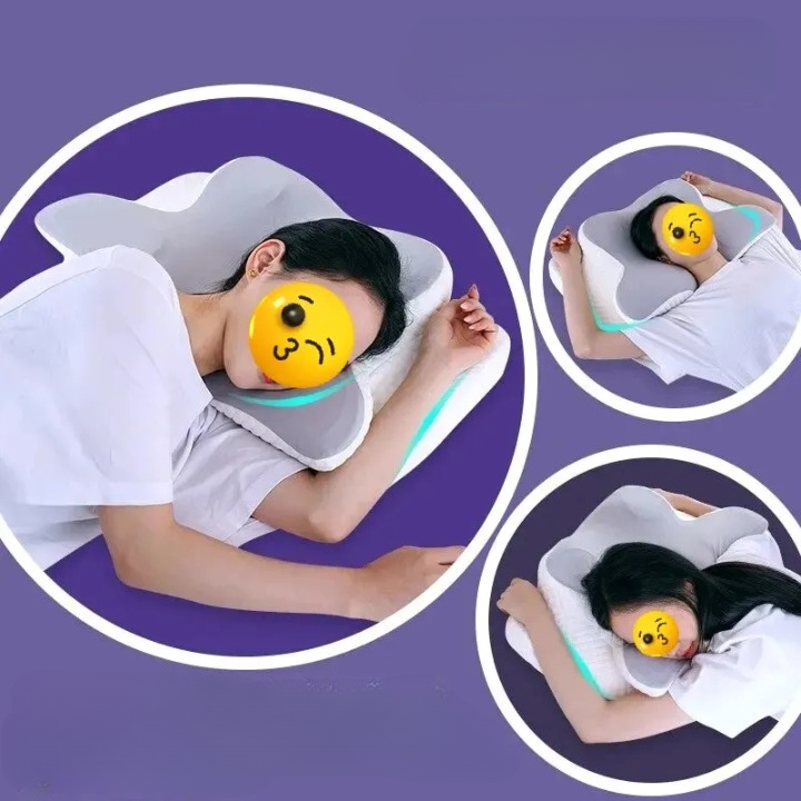 Butterfly-shaped memory foam pillow