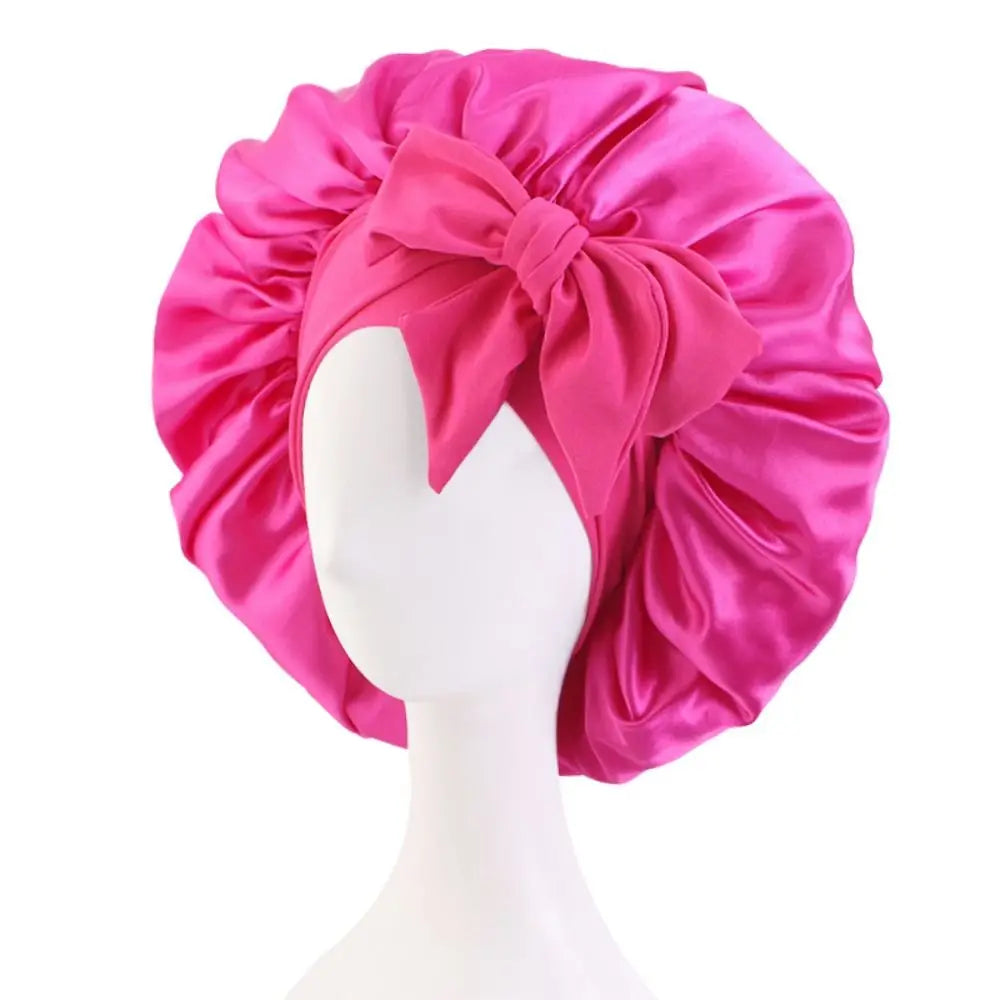 Silk sleeping cap with satin headband