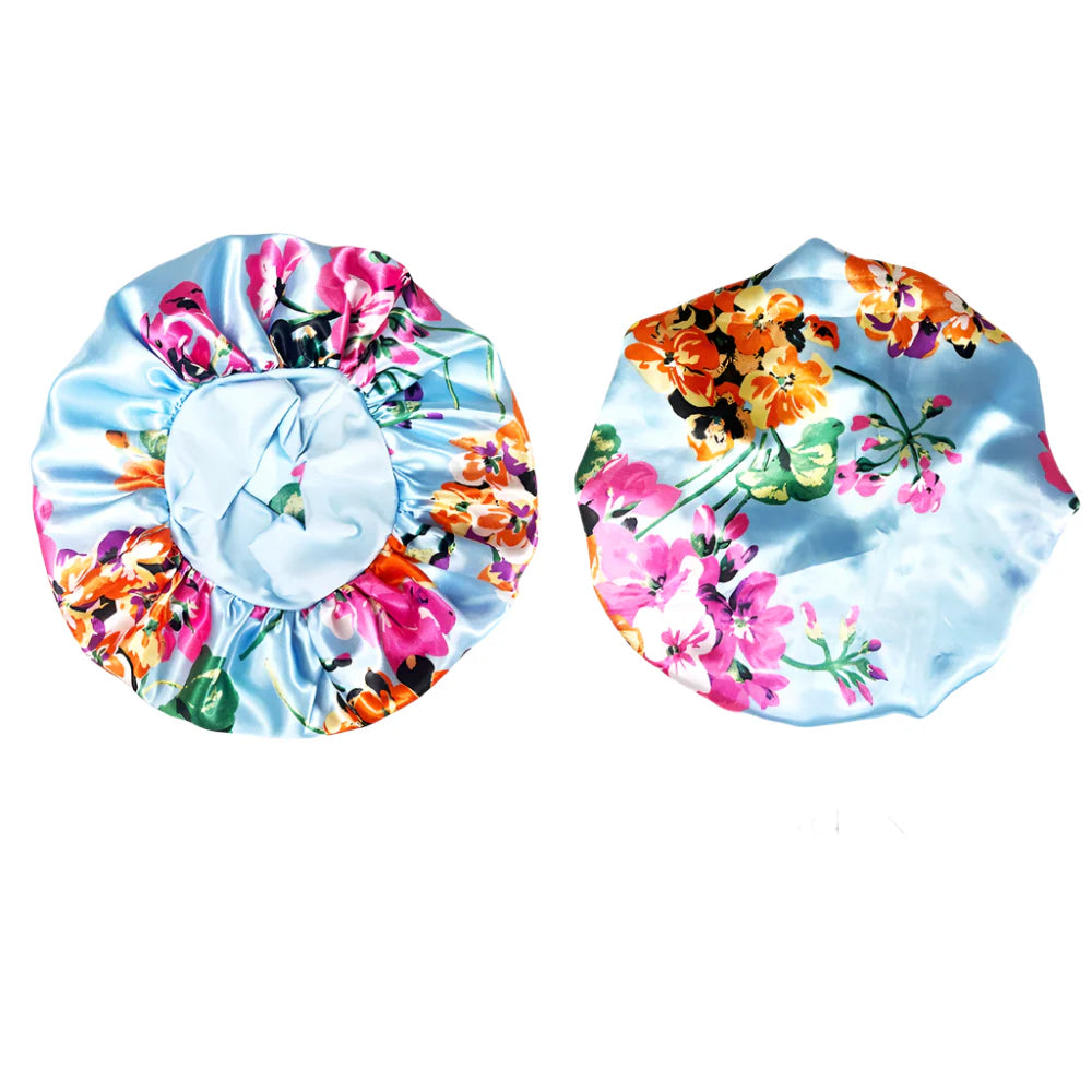 Women's floral nightcap
