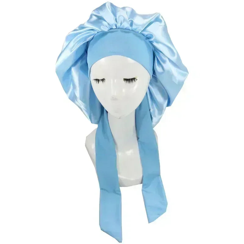 Waterproof Adjustable Satin Sleepwear Hair Cap
