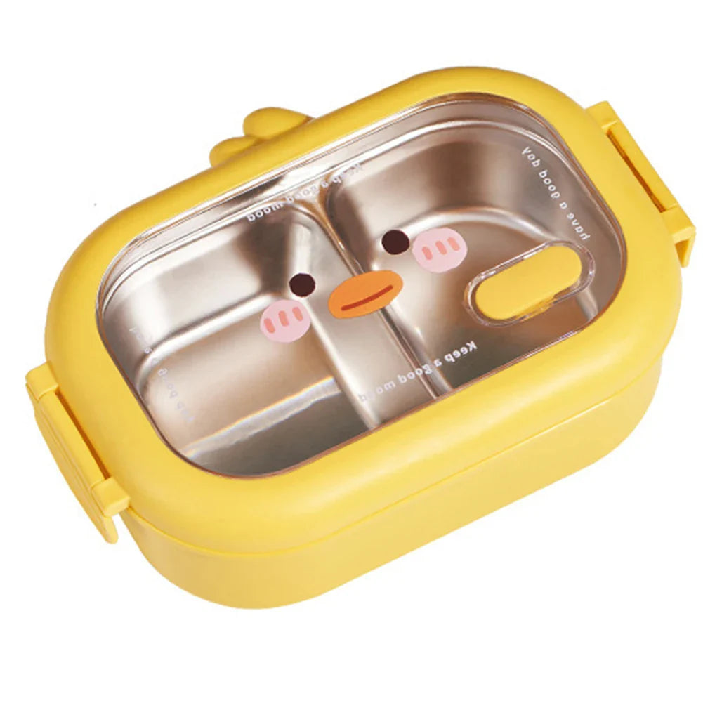Cute lunch box for kids' school, airtight portable food container