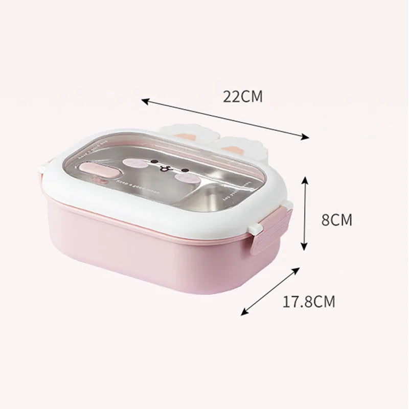 Cute stainless steel insulated lunch box