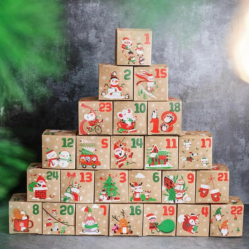 24日間のDIYアドベントカレンダーカウントダウンクリスマスハウスデコレーション