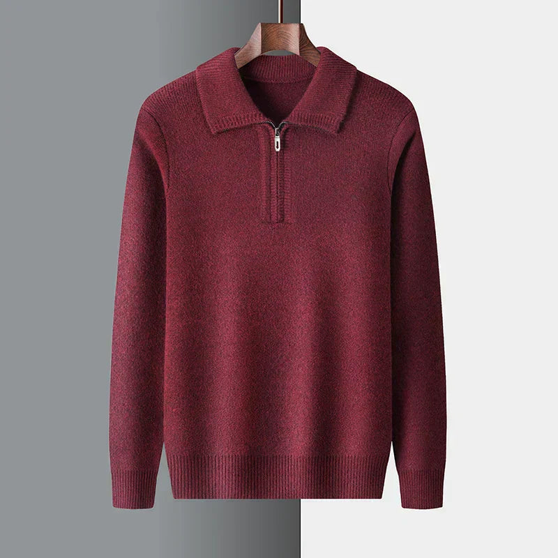 Sebastian soft men's sweater with zipper