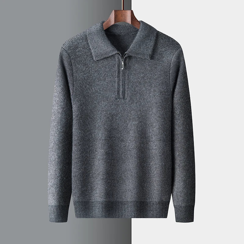 Sebastian soft men's sweater with zipper