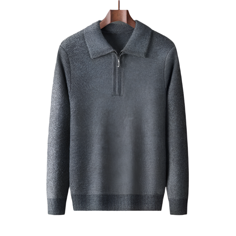 Sebastian soft men's sweater with zipper