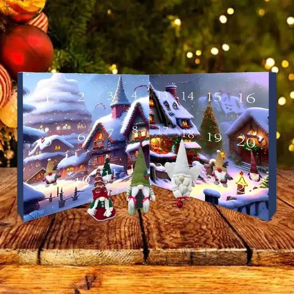 クリスマスのノームのアドベントカレンダーの飾り