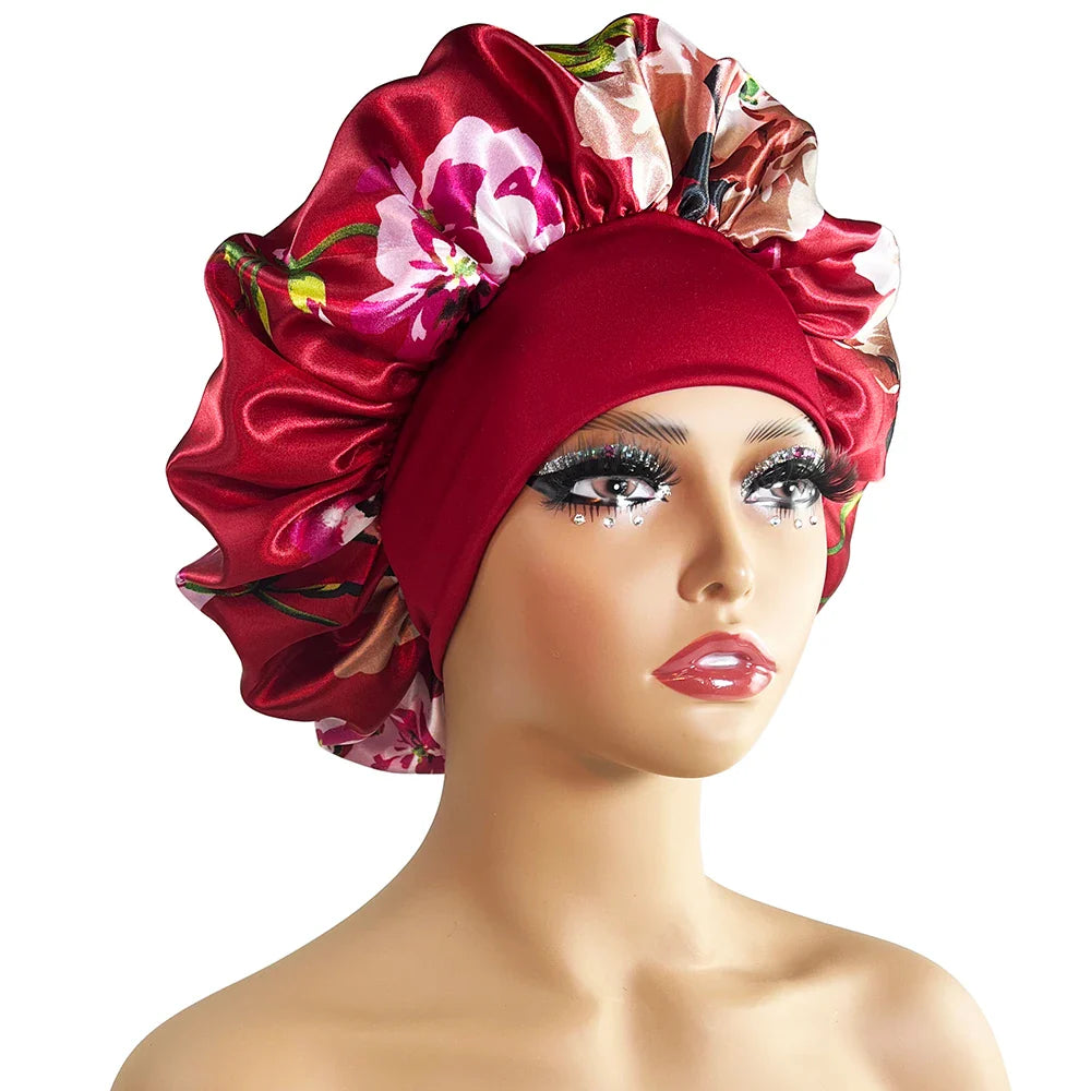 Women's floral nightcap