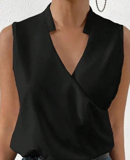 Anika - Elegant Solid Sleeveless Top
