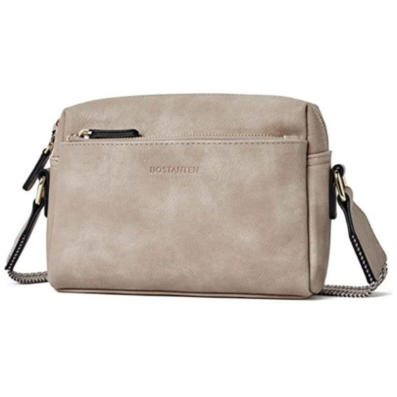 Luisa - Shoulder bag with triple zip and striped strap