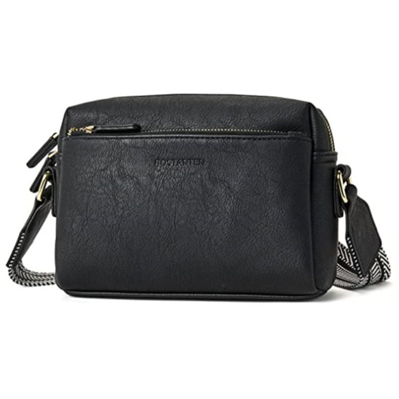 Luisa - Shoulder bag with triple zip and striped strap