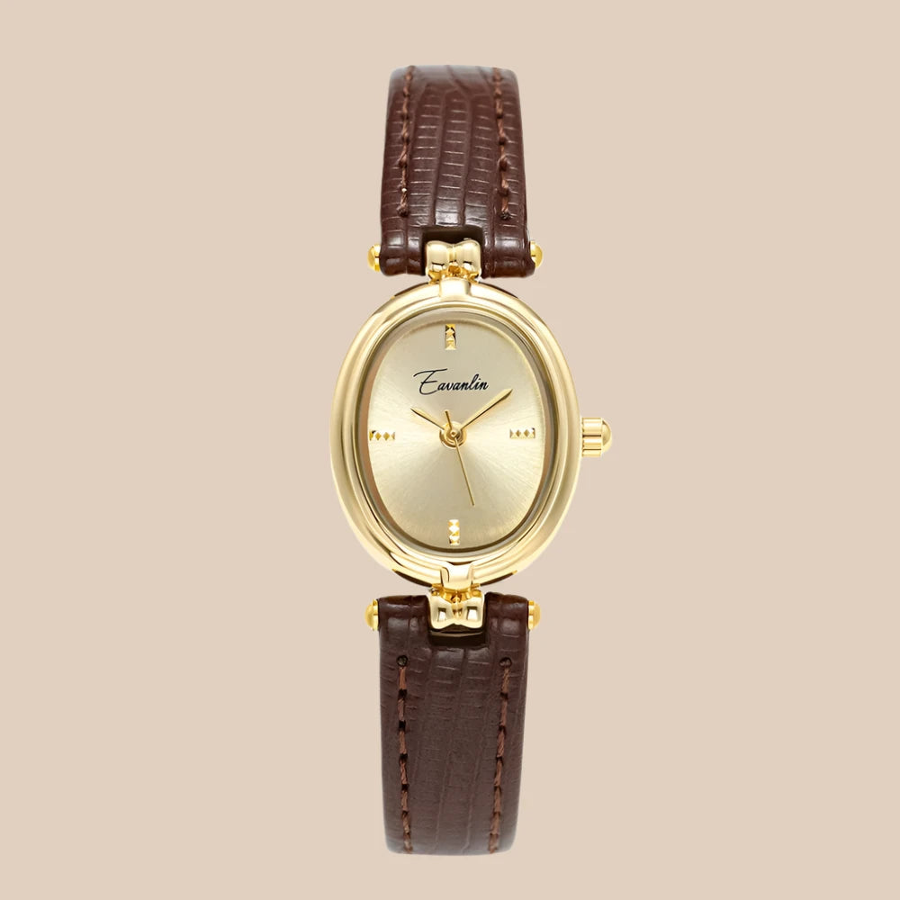 Svana - Elegant Gold Disc Quartz Watch