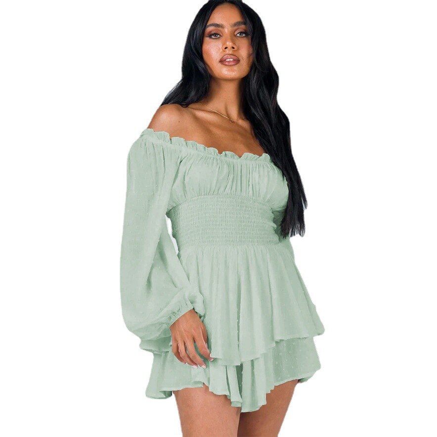 Abby - Enchanting off-the-shoulder ruffle dress
