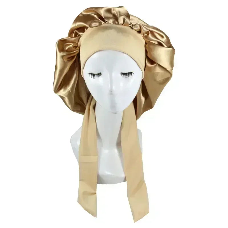 Waterproof Adjustable Satin Sleepwear Hair Cap