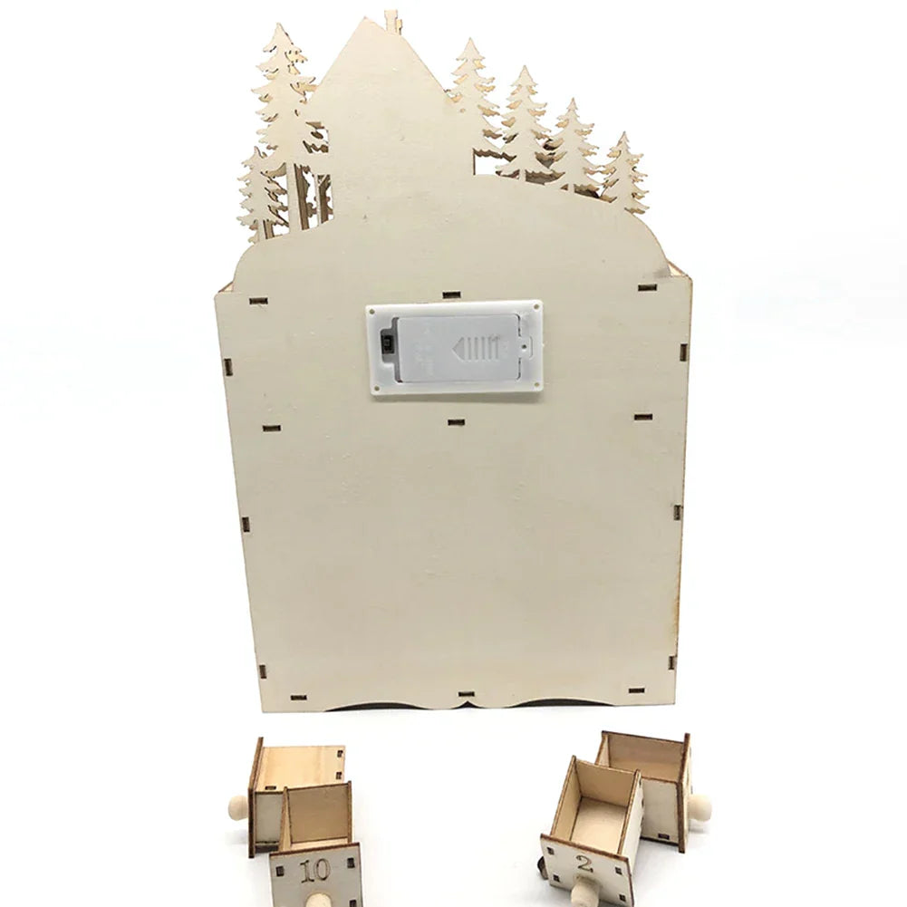 木製クリスマスアドベントカレンダー トナカイ村 1個