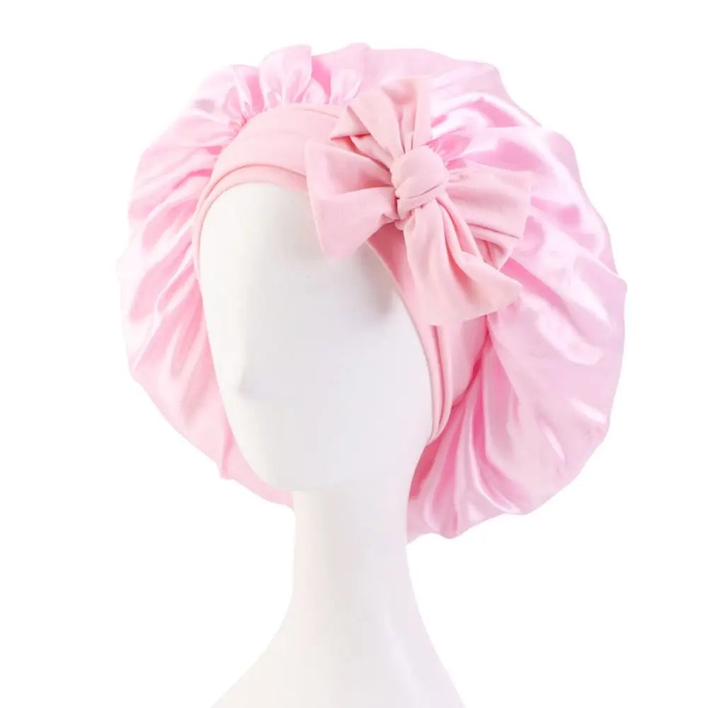Silk sleeping cap with satin headband