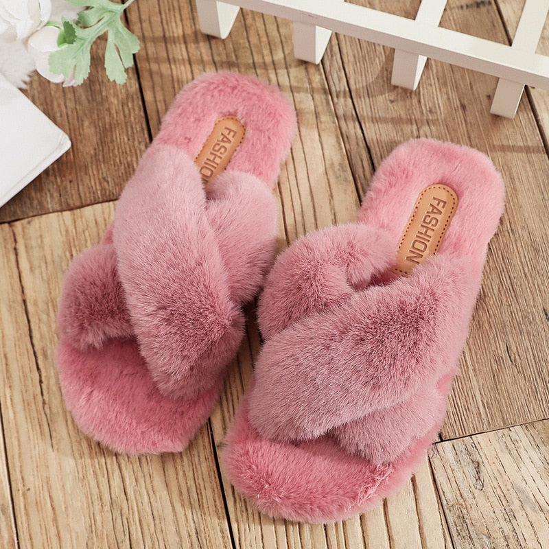 Akira - Plush, Non-Slip Flat Slippers