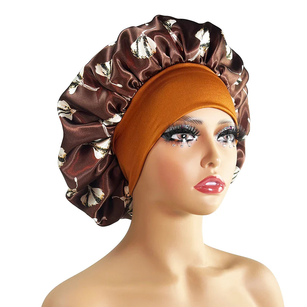 Women's floral nightcap