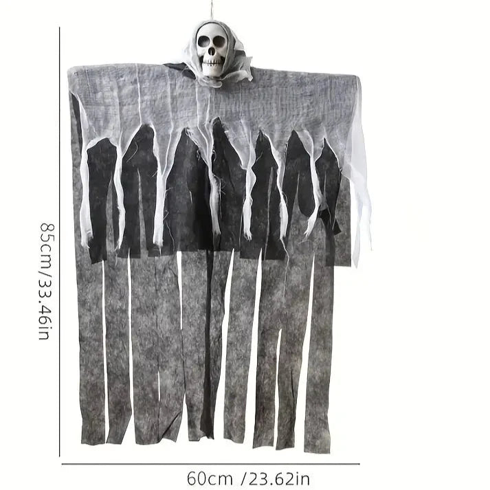 Scary Skull Hanging Decorations for Halloween - Fabric Skull Buttons for a Spooky Atmosphere