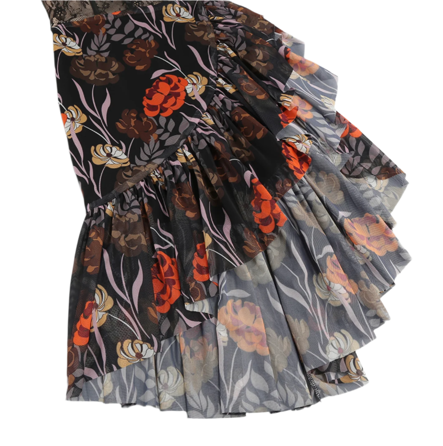 Misha Floral Sweetheart Neckline Corset Style Cocktail Dress