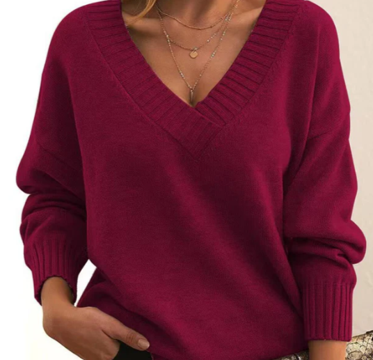 Mika - Elegant V-neck Sweater