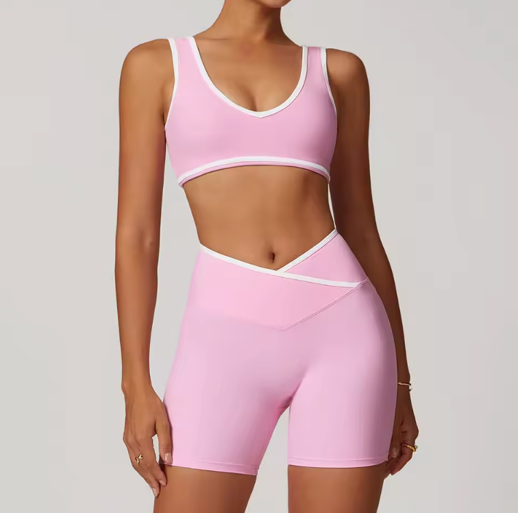 Women's 2-Piece Yoga & Pilates Set – Seamless Workout Leggings and Top