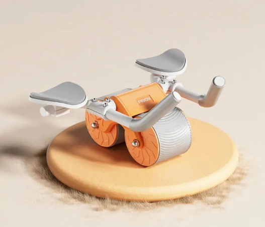 Ab Roller with Elbow Support, Automatic Rebound Ab Trainer