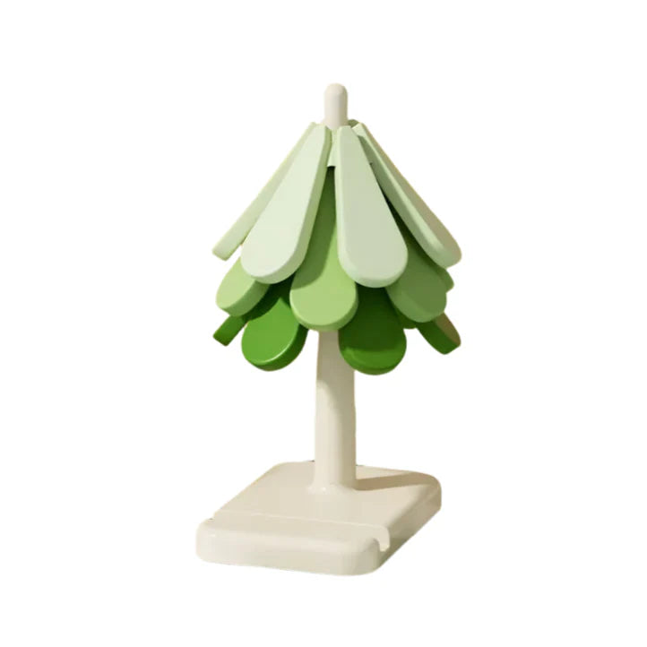 Wooden design stand with silicone coasters (set of 3)