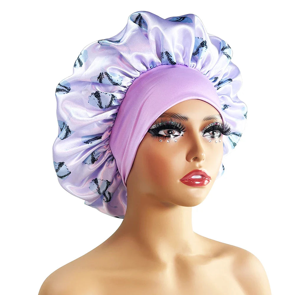 Women's floral nightcap
