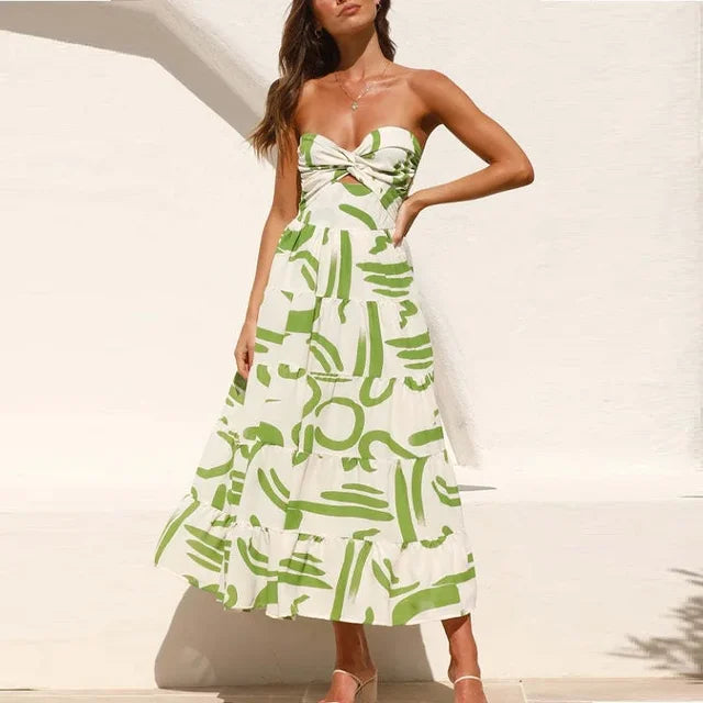 Selma - Strapless Midi Dress