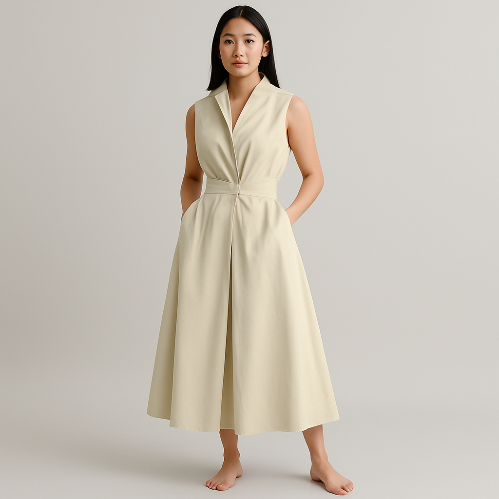 セラフィン - 襟付きコットンサマードレス