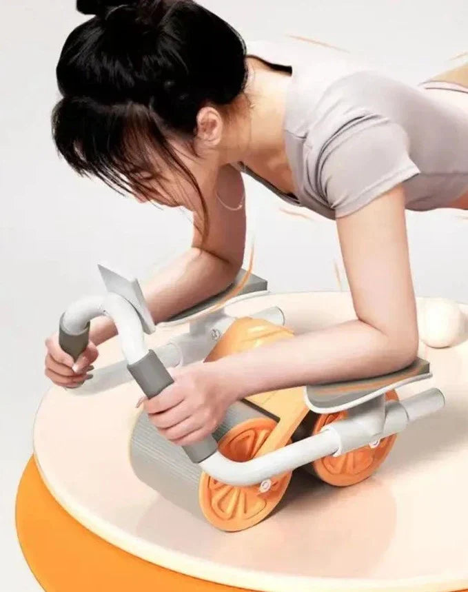 Ab Roller with Elbow Support, Automatic Rebound Ab Trainer