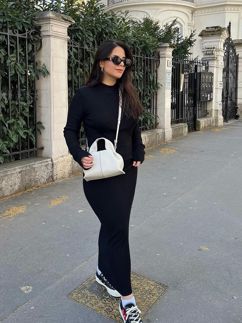 イングリッド - レザー製ファスナー付きハンドバッグ